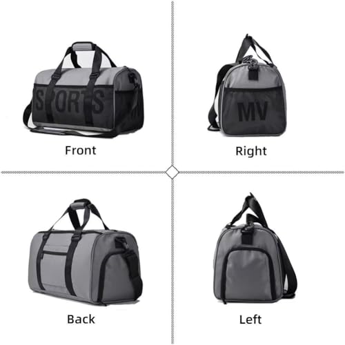 Large Sport Travel Duffle with Shoes and Wet Clothes Compartments Men's Gym Waterproof Crossbody2