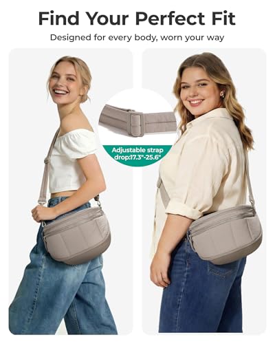 Image of BAGSMART Crossbody Bags for Women Travel Purse, Puffer Bum Bag Handbag Wallets, Crossbody Fanny Packs for Travel & Work