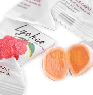 My Chewy Lychee Soft Milk Candy (100 Counts, 12.69 Oz) Fruity Asian Snack Individually Wrapped Sweet Treat for Kids and Adults