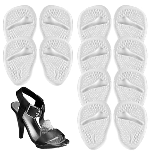 QOCUILC 6 Pares Almohadillas metatarsianas de gel adhesivas para mujer para tacones altos, Cojín de bola de pie