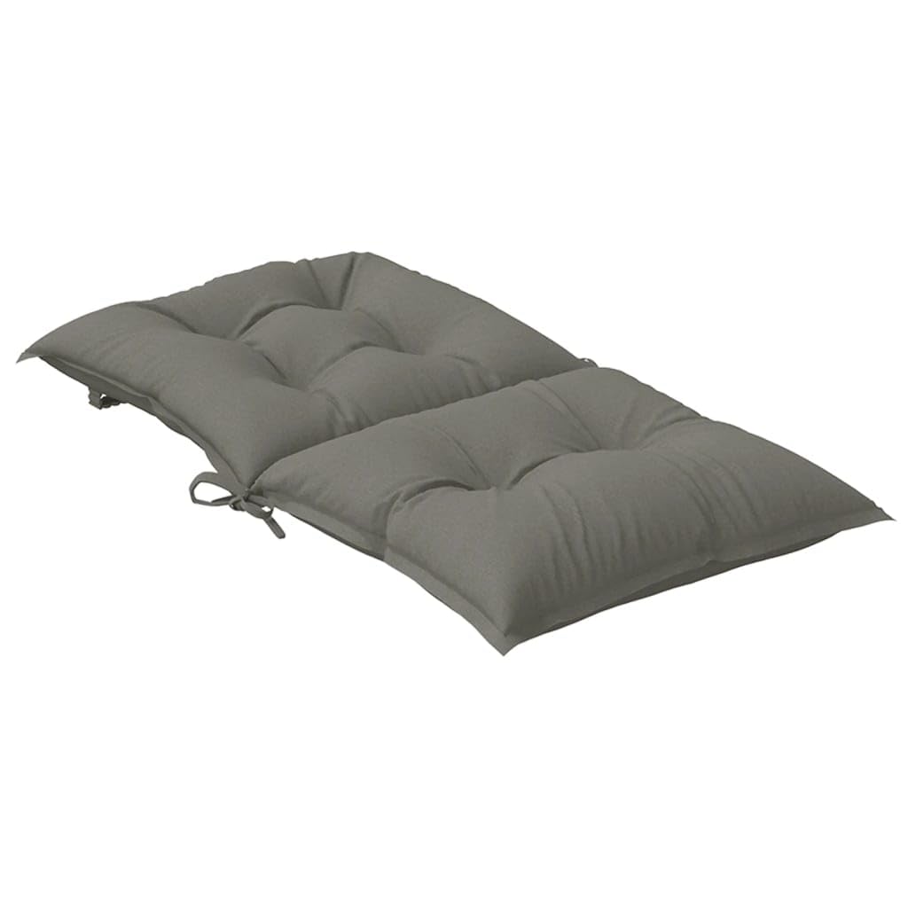 6 cuscini per sedia a schienale basso, 100 x 50 x 7 cm, tessuto in poliestere, con elastico antiscivolo e cordoncini, per sedia da giardino, balcone, terrazza, sala da pranzo, ufficio