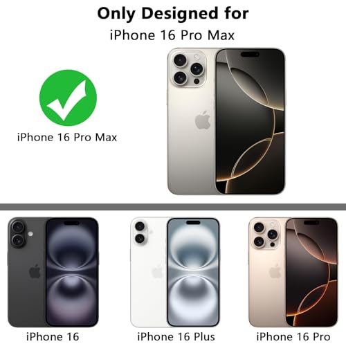 TikoVast Designed for Glitter iPhone 16 Pro Max Case, Clear Sparkle Liquid Case with Luxury Bling Design [3-in-1 Protection] Military-Grade Anti-Yellowing Cover for Women - image 8