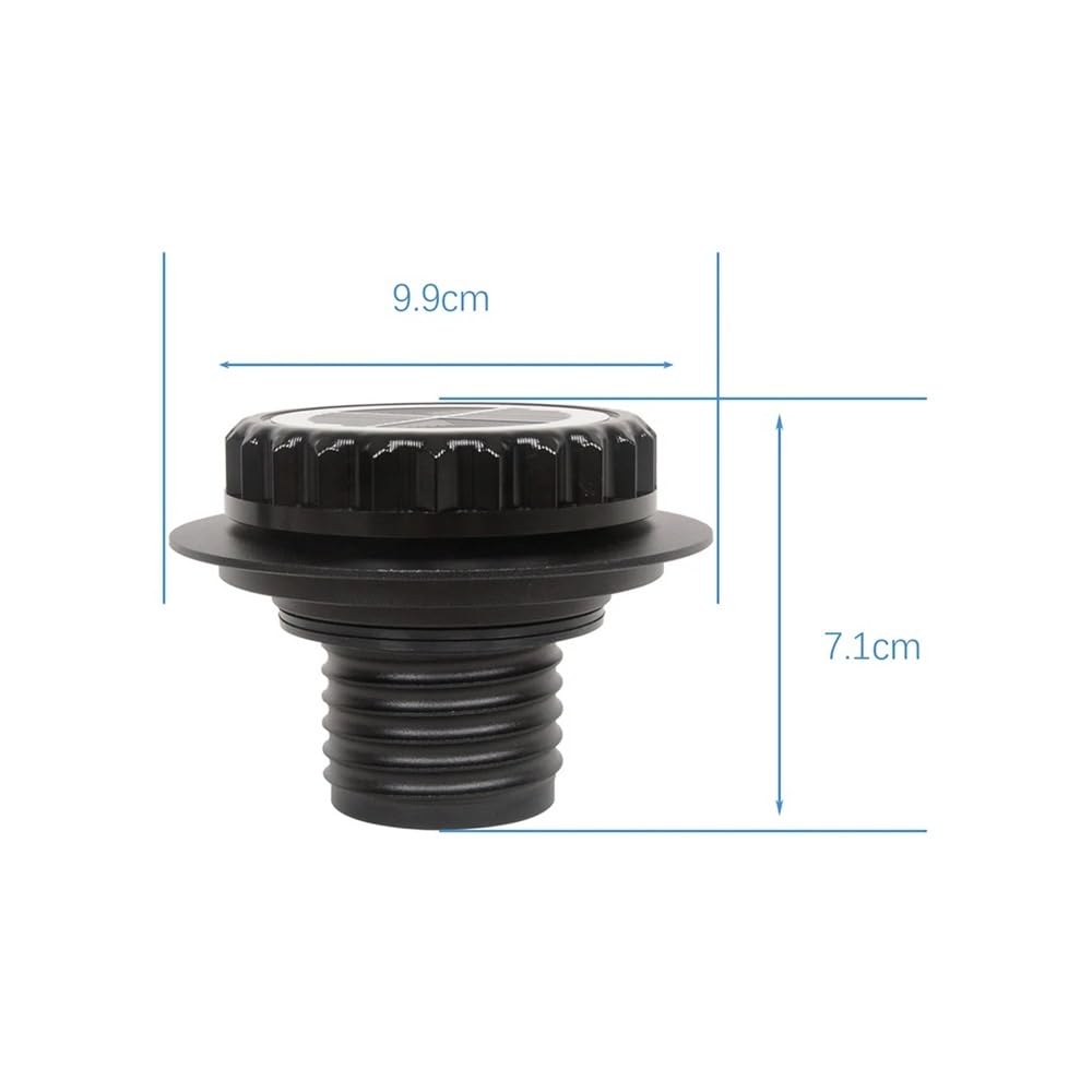 Moto TapóN DepóSito Gasolina Tapa De Tanque Combustible Y Aceite Aluminio Para B&M&W Serie R R45 R65 R80 R90 R100, Color Negro, Sin Llave(Black2)