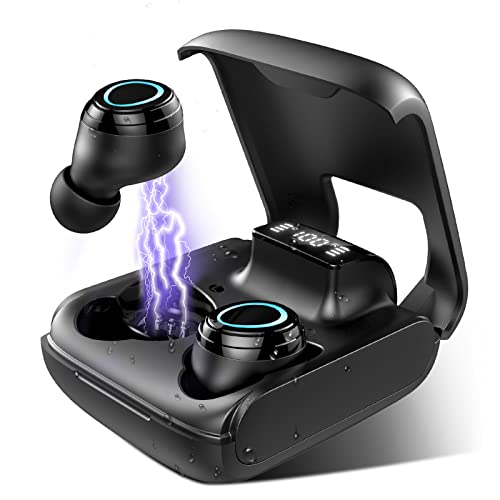 Cascos-Inalambricos-Auriculares-Bluetooth-51-Mini-Impermeable-IP7-con-Mic-Dual-Auriculares-Inalambricos-con-Pantalla-LED-y-Control-Tactil-Earbuds-Deportivos-con-USB-Carga-Rapida-Reproduccion-40H