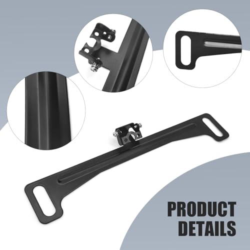 Image of leechio Car Rear View Camera License Plate Bracket, US Standard Metal Rustproof License Plate Fixing Device, 0.51 inch Reversing Camera Mounting Bracket, Universal Camera Mounting Accessories (Black)