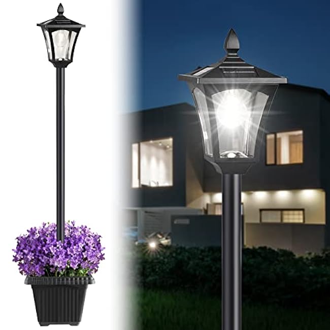 70 Solar Lamp Post Light Solar Light Post Cool White