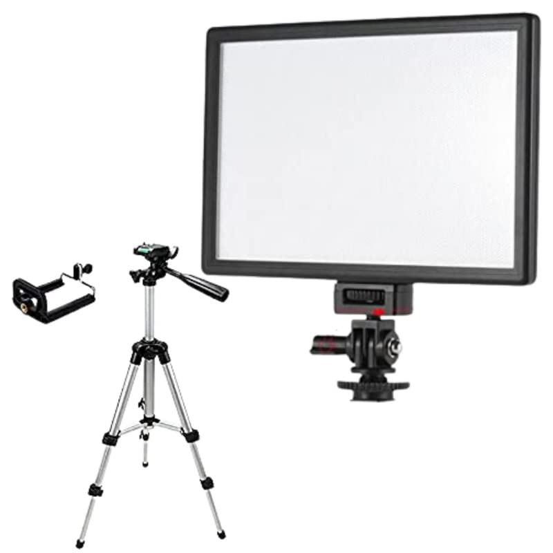 Raptas Professional LED Camera Light with Tripod Rectangle LED Light with 3110 Mobile and Camera Tripod Universal Portable & Foldable Professional SLR DSLR Camera Stand for Photography