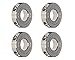 Climax Metals H2C-050-S Shaft Collar, Two Piece, Clamp Style, Stainless Steel, 1/2" Bore, 1 1/4" OD, 3/8" Width
