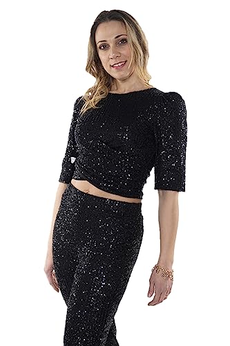 Ensemble complet maille dorée Extasy pour briller en soirée et cocktails