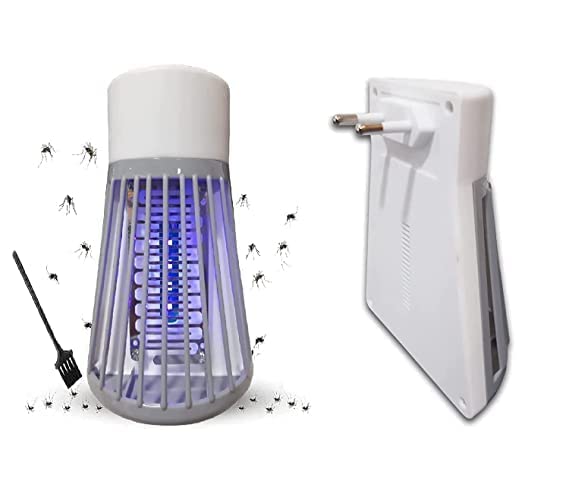 Image of Mosquito Insect Bug Zapper Trap LED Lamp, Electronic Mosquito Repeller Machine Trap Lamp-Mosquito Repeller Lamp for Home, Electric Machar Mosquito Blue Light lamp