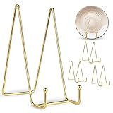 Chevalet Support PresEntoir,4pcs PrésEntoirs en Métal doré pour Photos, Livres, Vaisselle