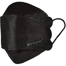 AIRQUEEN Black Nanofiber Filter Face Mask 10 PCS - Made in Korea