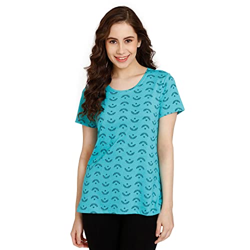 Image of Rosaline Rural Charm Knit Cotton Top (Pack of 2) for Women - Blue Pink