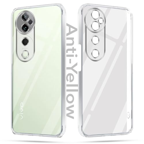 Image of Jkobi Lifetime Anti-Yellow Clear Back Cover Case for Vivo T3 Ultra (Sleek Hard Crystal | Shockproof and Camera Protection)