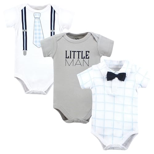 La mejor comparación de Polos para Bebé los mejores 5. 40 Hudson Baby - Body de algodón para bebé, Polo a cuadros para hombre pequeño, 0-3 meses