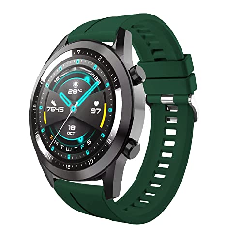 Image of ACM Watch Strap 20mm compatible with Compaq Q Watch Smartwatch | Silicone Belt Classic Band