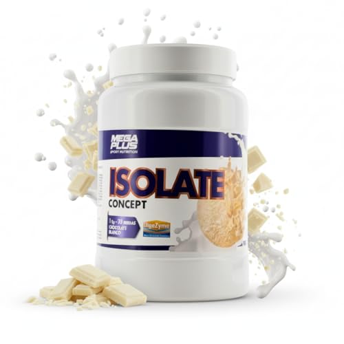 Proteína Isolate Concept - Mega Plus - DigeZyme - Proteina En Polvo Aislada De Suero De Alta Pureza Para Definición Muscular Y Recuperación - Proteina Isolada y Leche En Polvo - Proteina Choco Bl 1kg