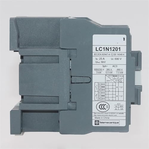 Contacteur triphasé LC1N12 commande de puissance moteurs électriques 12A - 6
