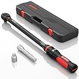 VANPO Drehmomentschlüssel 1/2 Zoll, 60–400 Nm für LKW, SUV & Auto, ±3% Genauigkeit, 55.6cm Hebelarm, Ergonomischer Griff,Präziser Klick,72 Zähnen inkl.1/2' auf 3/8' Adapter, 125 mm Verlängerungsstange