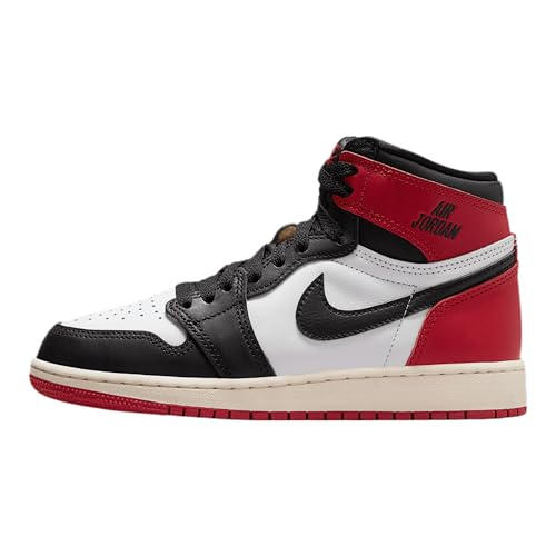 Air Jordan 1 Retro High OG - Black & White with Varsity Red Accents by Jordan