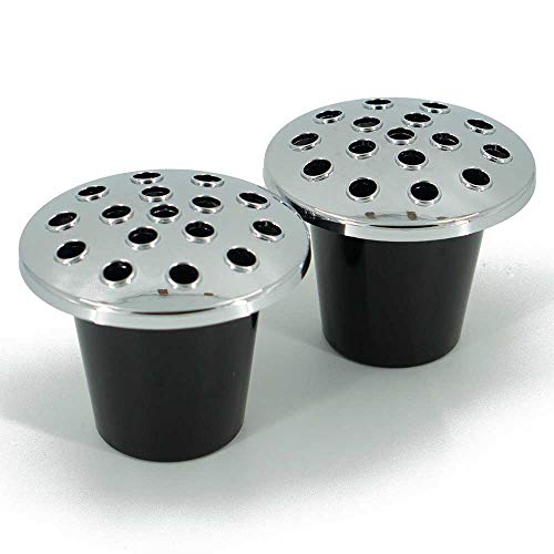 Angraves Silver Set of 2 Memorial Grave Vases Fresh and Artificial Flowers Plastic Pot Insert Liner Floral Holders Containers For Cemetery Headstone Recess (13 x 11cm)