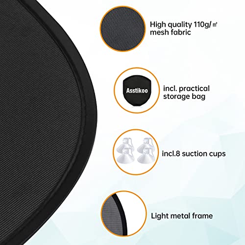 Asstikoo Car Window Shades for Baby with UV Protection, Car Sun Shade for Children, Sun Visor for car, Baby Car Sun Shade with Cute Animal Motifs, 45 x 35.5 cm, Set of 2 - Image 5