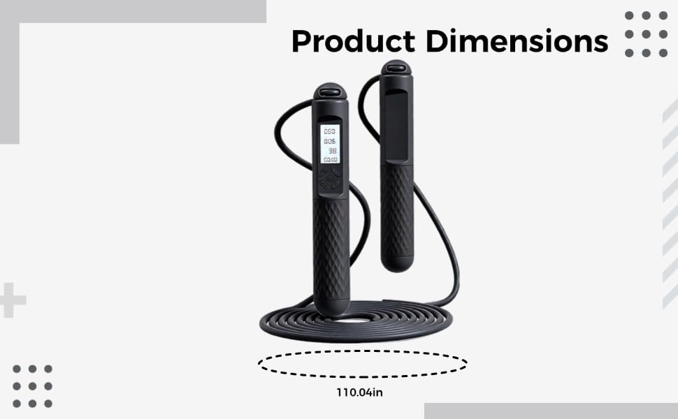 Cuerda de saltar inteligente con cable de acero pesado y contador de calorías digital 4