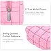 E-Tree Cute Makeup Bag,Quilted Cosmetic Bag for Women,Make up Pouch for Purse,Toiletry Zipper Pouch,Checkered Bag,Travel Case,Storage Pouches for Organization (Pink)