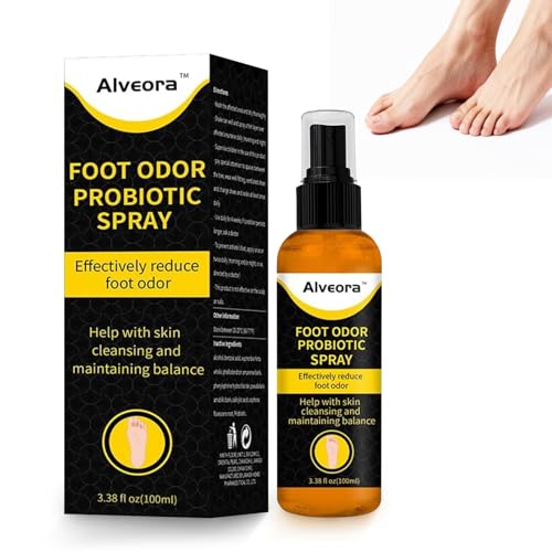 Foot Spray Antifungal,Odor Probiotic,Athletes Foot Treatment Spray,Shoe spray Deodorizer,Fast-Acting Relief for Foot Odor,Itch,cracking & Peeling,(3.38fl oz)