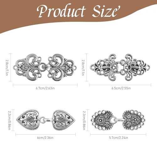 Image of CLINTT Exquisite Retro Sweater Twirl Clips, Cape Cloak Fasteners for Dresses, Stylish Cardigan Clips