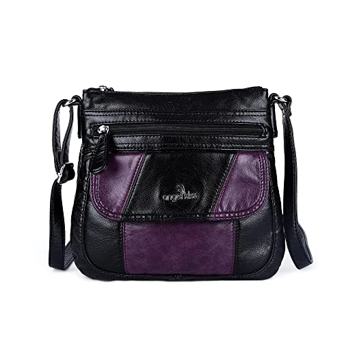 Image of Angelkiss Small Womens Crossbody Bag Leather Shoulder Purse for Women Hobo Bag with Adjustable Shoulder Strap