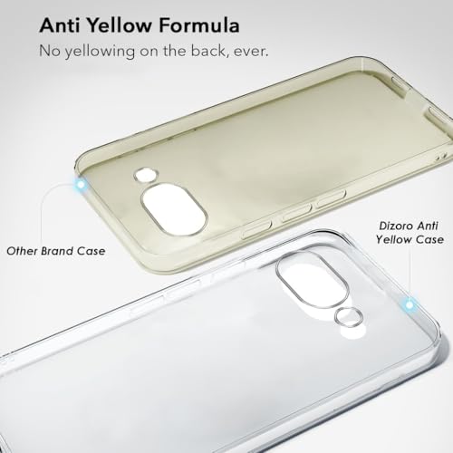Image of DIZORO Compatible with Google Pixel 9a 5G Back Cover Case Clear,[ Anti Yellow ][Military Grade Protection] Hard PC Back Cover Transparent