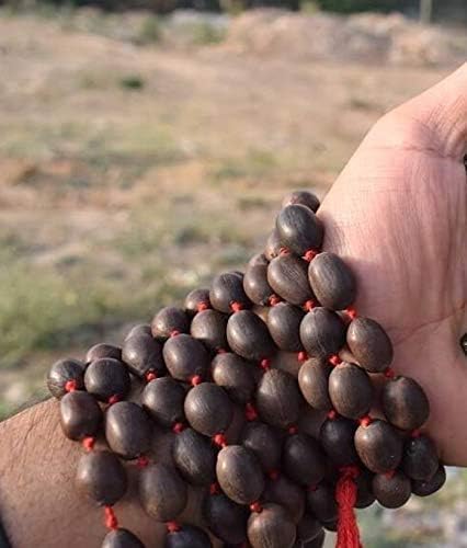 Miniatura 4 de Semilla de loto Kamal Gatta Rosario Japa Mala 108 cuentas Laxmi oración hindú Meditación Japa Mala Chakra mala Collar  Rosario Om Chanting + Gomukhi