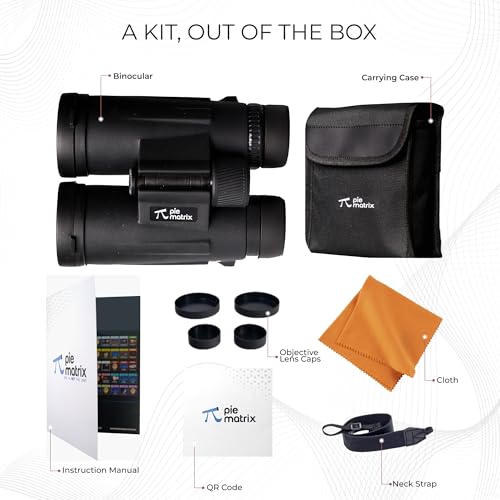 Image of Pie Matrix Swift S10 10x42 HD Binoculars | BAK4 Prism, Multi-Coated Optics, 119m /1000m Wide View, Waterproof, Ideal for Birdwatching & Safari