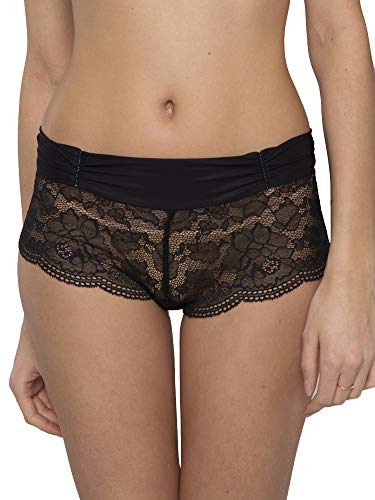 Maison Lejaby   Braguita con Bordado para Mujer, Talla 4, Color Negro