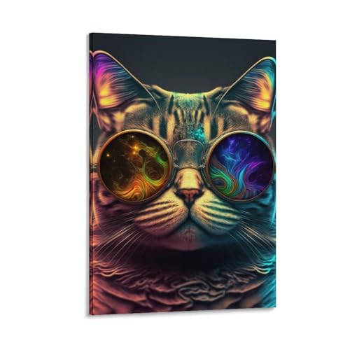 Décoration murale Chat Neon895 pour salle de bain rustique chic - 5