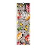 Legami - Calendario de pared 2024, 12 meses y planificador anual 2025, espacio para notas y notas, número de la semana, signos del zodiaco y fiestas internacionales, celofán individual, 16 x 49 cm