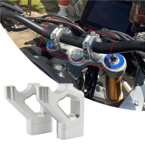 Abrazadera Elevadora de Manillar Tiger 800 900 Accesorios Moto Soporte Aluminio Cromado 2012-2020 4