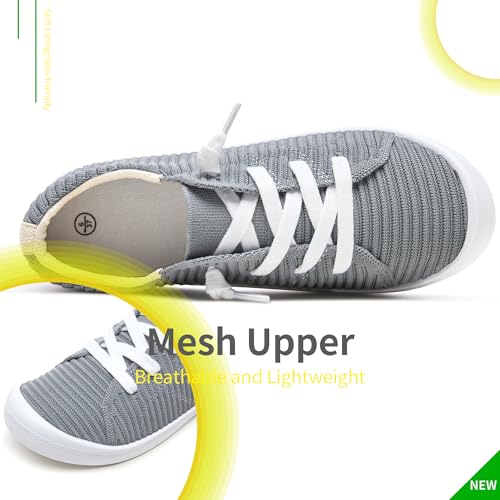 Image of AISFAESㅤ Mesh Slip On Shoes Women Comfort Knit Slip On Loafer Casual Fashion Sneaker Lightweight and Breathable Walking Flats