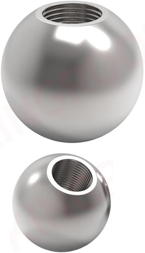 Solid Stainless Steel Metric Thread Steel Ball M8 Thread Half Hole Ø15 16 17 18 19 20~50mm Drilling and Tapping Steel Ball(30mm x M8 (1pcs))