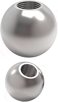 Solid Stainless Steel Metric Thread Steel Ball M8 Thread Half Hole 15 16 17 18 19 2050mm Drilling and Tapping Steel Ball20mm x M8 1pcs