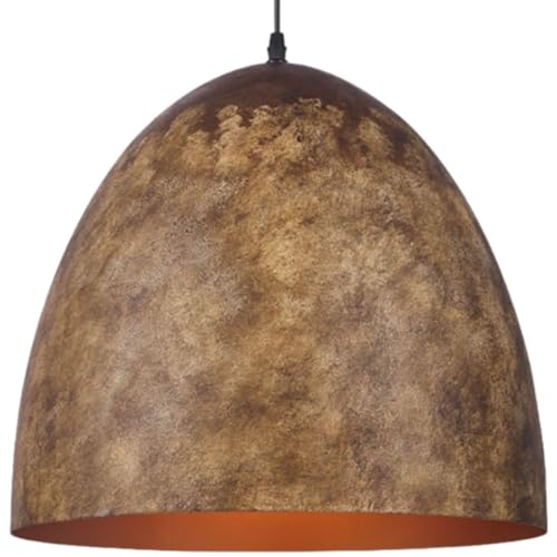 Lustre industriel marron pour îlot de cuisine et salle à manger chaleureuse