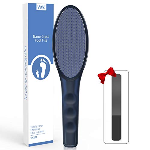 VKK Foot File [2020 Upgrade Design] Nano Glass Foot File, Dead Skin, Hard Skin, Callus Remover for Wet and Dry Feet