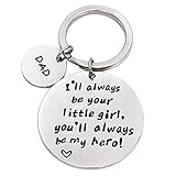 2. Kreatives Design: Das Ringdesign dieses Schlüsselbunds verwendet Schriftzüge, um die Liebe zum Vater auszudrücken.