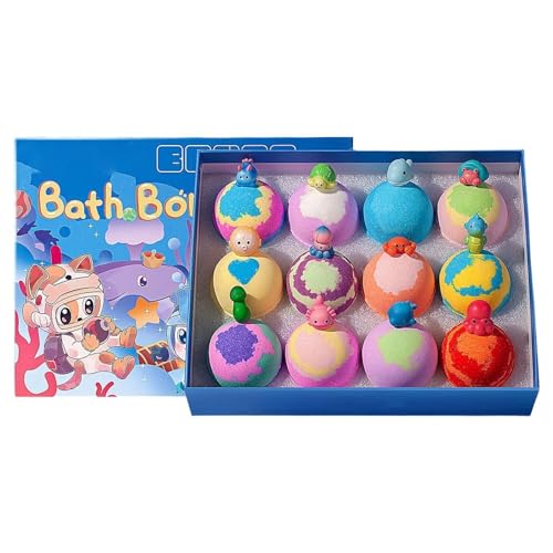 Bolas de baño para niños y adolescentes con aroma refrescante pack de 12 unidades multicolor