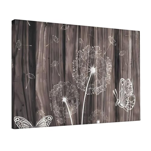 Toile fleurs et papillons aux détails d'impression fins pour salon moderne