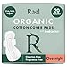 Rael 100% Organic Cotton Menstrual Overnight Pads, Thin Natural Sanitary Napkins with Wings (16 Total),16 Count