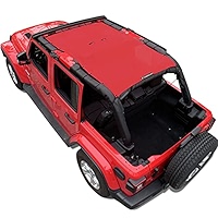 Jeep Wrangler Rain Cover Sunshade Mesh Top Cover For Jeep Wrangler JL 4-Door 2018-2024 – Front & Rear UV Protection Jeep Wrangler Rubicon Accessories - Foto 10