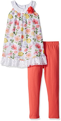 Image of Youngland Girls' Floral Woven Mini Dress and Legging