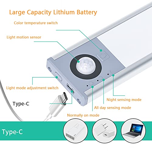Tira de luces LED USB con detección humana 0.2M 3 modos miniatura 5